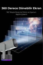 K2 TAŞINABİLİR PROJEKSİYON CİHAZI 1080P DESTEKLİ ANDROİD 11 - Görsel 5