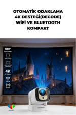 HY260PRO 1080P Native 4K Destekli WiFi6 Akıllı LED Projeksiyon - Görsel 3