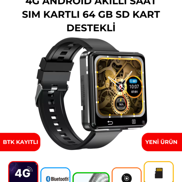 WR 668 Android 4G SIM Kartlı Akıllı Saat 64GB Çift Kameralı 2.64 AMOLED
