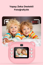 C12 Anında Baskılı Çocuk Kamerası 48MP HD Termal Yazıcılı MicroSD Eğitici Fotoğraf Makinesi - Görsel 4