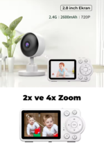 C3 Kablosuz Bebek Kamerası Gece Görüşlü 2 Yönlü Sesli Ekranlı Baby Monitor Kamera