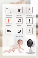 C3 Kablosuz Bebek Kamerası Gece Görüşlü 2 Yönlü Sesli Ekranlı Baby Monitor Kamera - Görsel 3