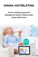 C3 Kablosuz Bebek Kamerası Gece Görüşlü 2 Yönlü Sesli Ekranlı Baby Monitor Kamera - Görsel 4