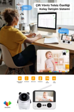 CX5 Bebek Kamerası Gece Görüşlü 2 Yönlü Sesli 4.3 İnç Ekranlı - Görsel 2