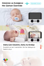CX5 Bebek Kamerası Gece Görüşlü 2 Yönlü Sesli 4.3 İnç Ekranlı - Görsel 3