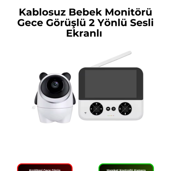 CX5 Bebek Kamerası Gece Görüşlü 2 Yönlü Sesli 4.3 İnç Ekranlı