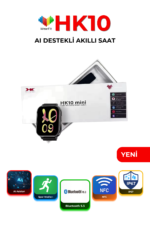 HK10 Mini Akıllı Saat Bluetooth Arama, NFC ve AI Destekli