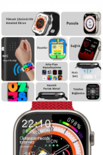 HK10 Pro Max Plus AMOLED Akıllı Saat NFC WiFi IP68 Kablosuz Şarj Smartwatch - Görsel 3
