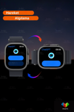 HK10 Ultra 3 AMOLED Akıllı Saat BT Arama Nabız Ölçer IP67 Su Geçirmez Fitness Smartwatch - Görsel 3