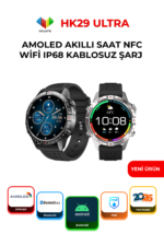 HK29 Ultra AMOLED Akıllı Saat 1.52” Yuvarlak Ekran Nabız Ölçer IP68 Kablosuz Şarj Smartwatch