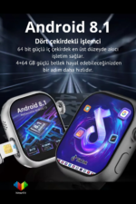 WR S10 CALL Akıllı Saat 4G SIM Kartlı 4+64GB Dönebilen Kamera Android GPS NFC - Görsel 3