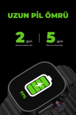 HW ULTRA3 4G/5G SIM Kartlı Akıllı Saat Çift Kameralı AMOLED Ekran 8+64GB Android Smartwatch - Görsel 2