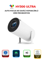 HY300 Ultra Mini Projeksiyon Android WiFi Taşınabilir Ev Sinema Cihazı