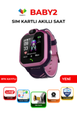 BABY2 SIM Kartlı Çocuk Akıllı Saati GPS Sim Kartlı SOS Aramalı IP67 Su Geçirmez