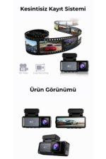 M6 4K Dash Cam WiFi GPS Çift Lens 4K+1K Gece Görüşlü Park Modlu Araç Kamera Kayıt Cihazı - Görsel 4