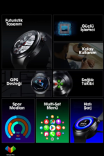 N61 5G SIM Kartlı Akıllı Saat AMOLED Ekran IP68 Su Geçirmez Android Yuvarlak Smartwatch - Görsel 4