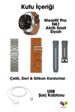 WR61 5G SIM Kartlı Akıllı Saat AMOLED Ekran IP68 Su Geçirmez Android Yuvarlak Smartwatch - Görsel 2