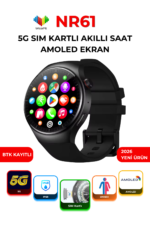 N61 5G SIM Kartlı Akıllı Saat AMOLED Ekran IP68 Su Geçirmez Android Yuvarlak Smartwatch