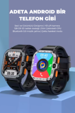 WR WATCH PGD 4G Android Akıllı Saat 128GB Hafıza Çift Kameralı SIM Kartlı GPS WiFi Smartwatch - Görsel 3