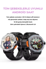 PG 999 16 GB 4G Android Akıllı Saat SIM Kartlı GPS NFC Çift Kameralı - Görsel 2