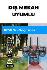SNR1 6MP Çift Lens WiFi Güvenlik Kamerası 355° PTZ Gece Görüşlü IP66 Dış Mekan IP Kamera - Görsel 3