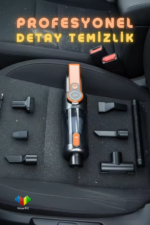 WR 126 Kablosuz Mini Araç Süpürgesi Mini Ev Süpürgesi Fırçasız Motorlu 16000Pa - Görsel 2