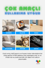 WR 126 Kablosuz Mini Araç Süpürgesi Mini Ev Süpürgesi Fırçasız Motorlu 16000Pa - Görsel 3