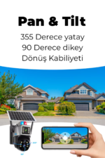 WR380 4G Solar Güvenlik Kamerası 3 Lens 10X Zoom PTZ Gece Görüşlü Sim Kartlı Dış Mekan Kamera - Görsel 5
