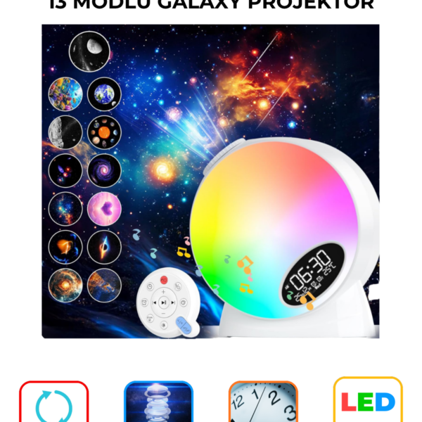 13 Modlu Meteor Galaxy Projektör YHX06 Tavan Yıldız Işığı
