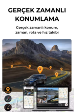 K02 3 Kanal 4K Dash Cam WiFi Ön Arka Kamera 170° Geniş Açılı Gece Görüşlü Araç Kayıt Cihazı - Görsel 4