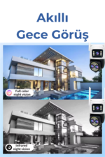 LF-006 4MP Çift Lens Güvenlik Kamerası WiFi Gece Görüşlü 120° Panoramik Zoom Dış Mekan IP Kamera - Görsel 5