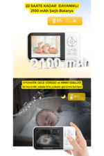 MC632 Ekranlı Kablosuz Bebek Kamerası Lullaby Özellikli Video Baby Monitor - Görsel 3