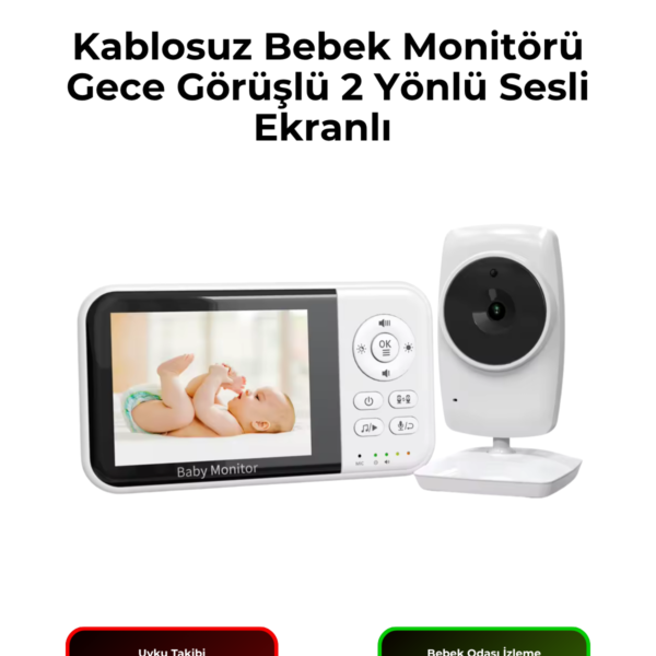 MC632 Ekranlı Kablosuz Bebek Kamerası Lullaby Özellikli Video Baby Monitor