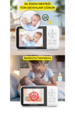 MC632 Ekranlı Kablosuz Bebek Kamerası Lullaby Özellikli Video Baby Monitor - Görsel 2