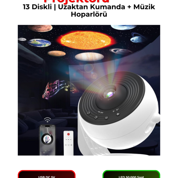DQY02 PRO + KUMANDALI MODEL GALAXY HD PROJEKTÖR